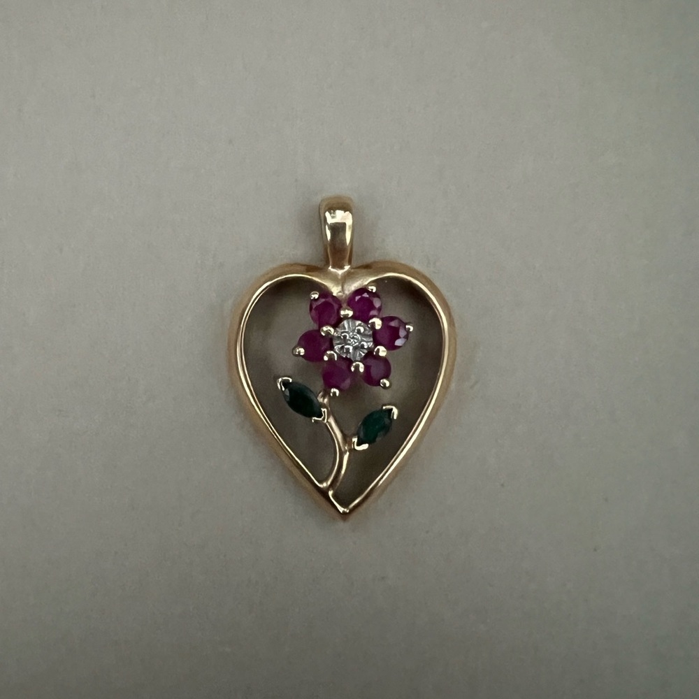 COPY - Heart Rose Charm